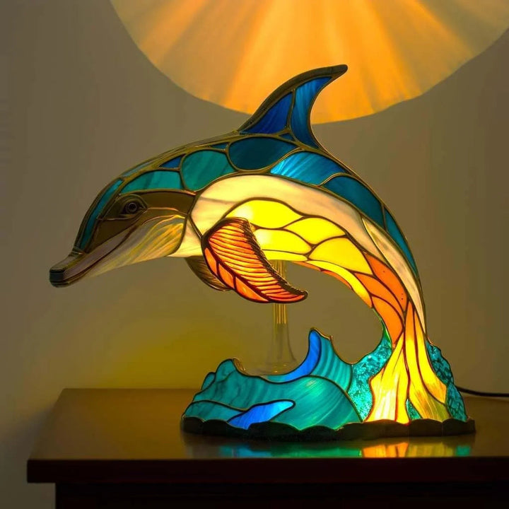 Stornfield | Animal Stained Glass Table Lamp Ornament