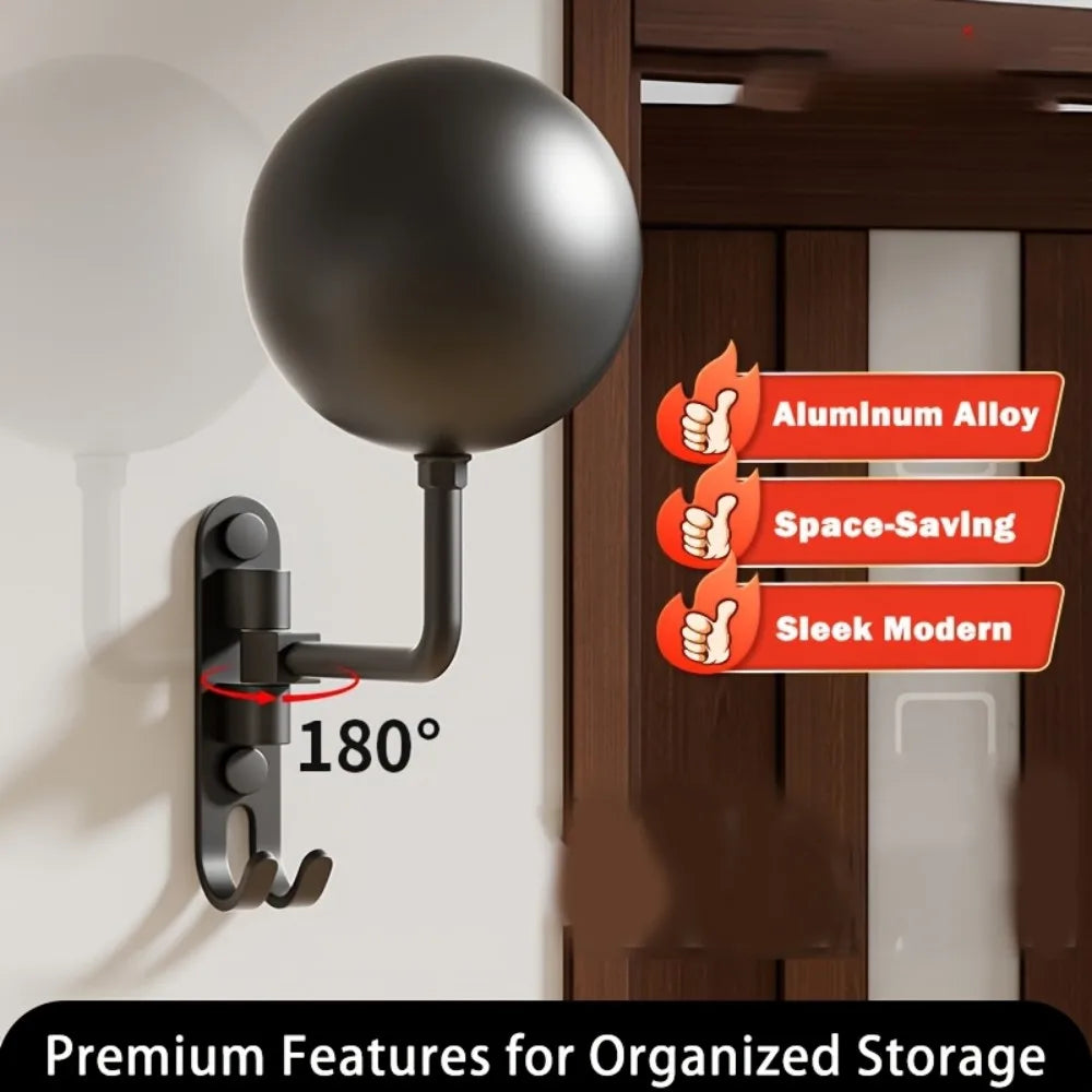 Helmet Holder Wall Mount Swivel with Hanging Hook | Stornfield