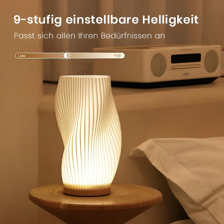 Stornfield | DreamWave - Modern Cream 3D Wavy Lamp with Sleek Metal Base