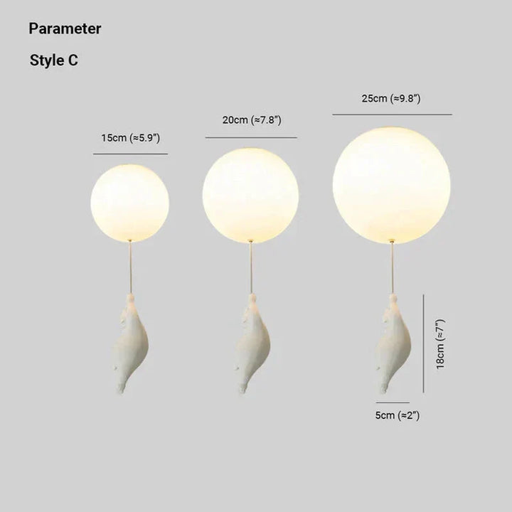 Stornfield | DreamyBear Lamp - Kids' Ceiling Lamp with Bear and Balloon