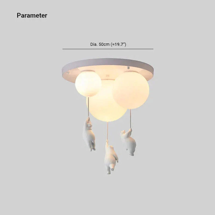 Stornfield | DreamyBear Lamp - Kids' Ceiling Lamp with Bear and Balloon