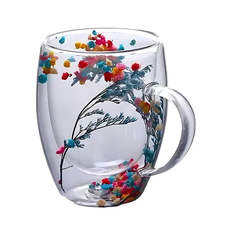 Floral Glass Cup | Stornfield