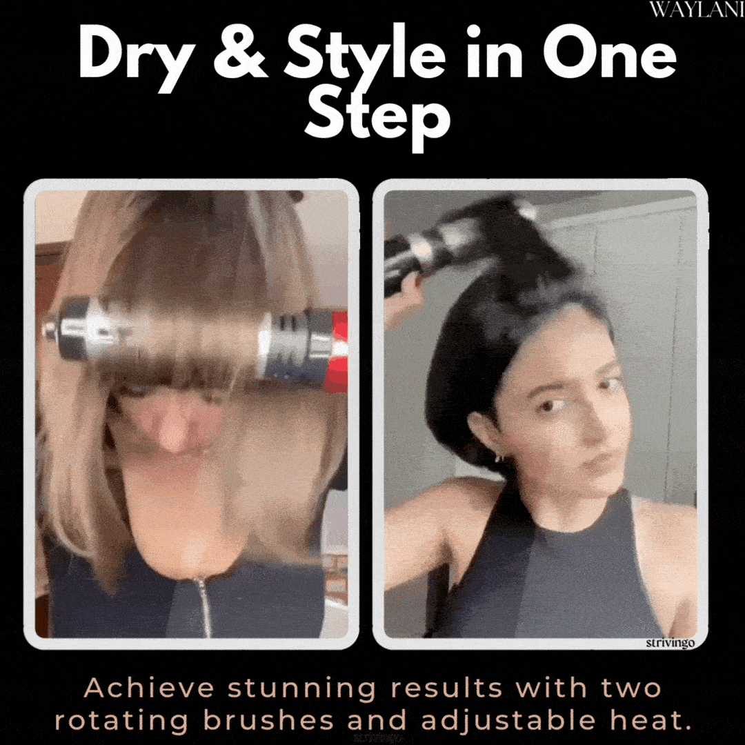 Stornfield | 3-in-1 Hair Dryer & Rotating Styler with Adjustable Temperature for Effortless Curls and Waves