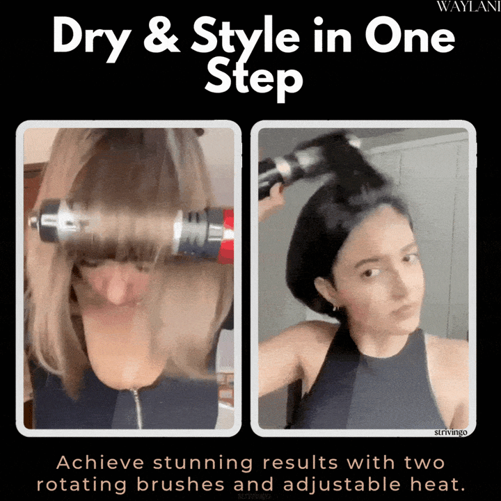 Stornfield | 3-in-1 Hair Dryer & Rotating Styler with Adjustable Temperature for Effortless Curls and Waves