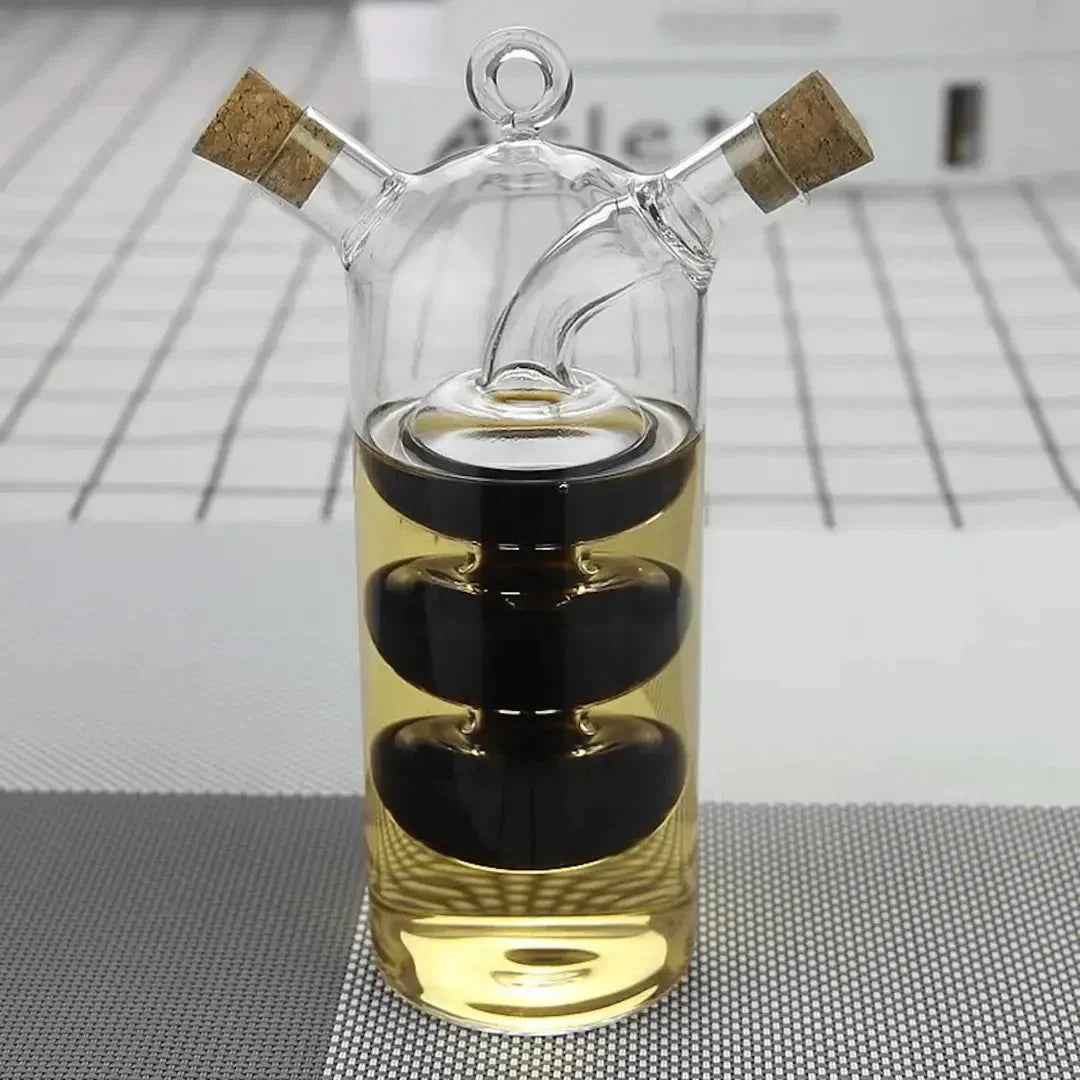 Stornfield | Oil & Vinegar Dispenser – Double Glass Bottle for Stylish Serving & Storing