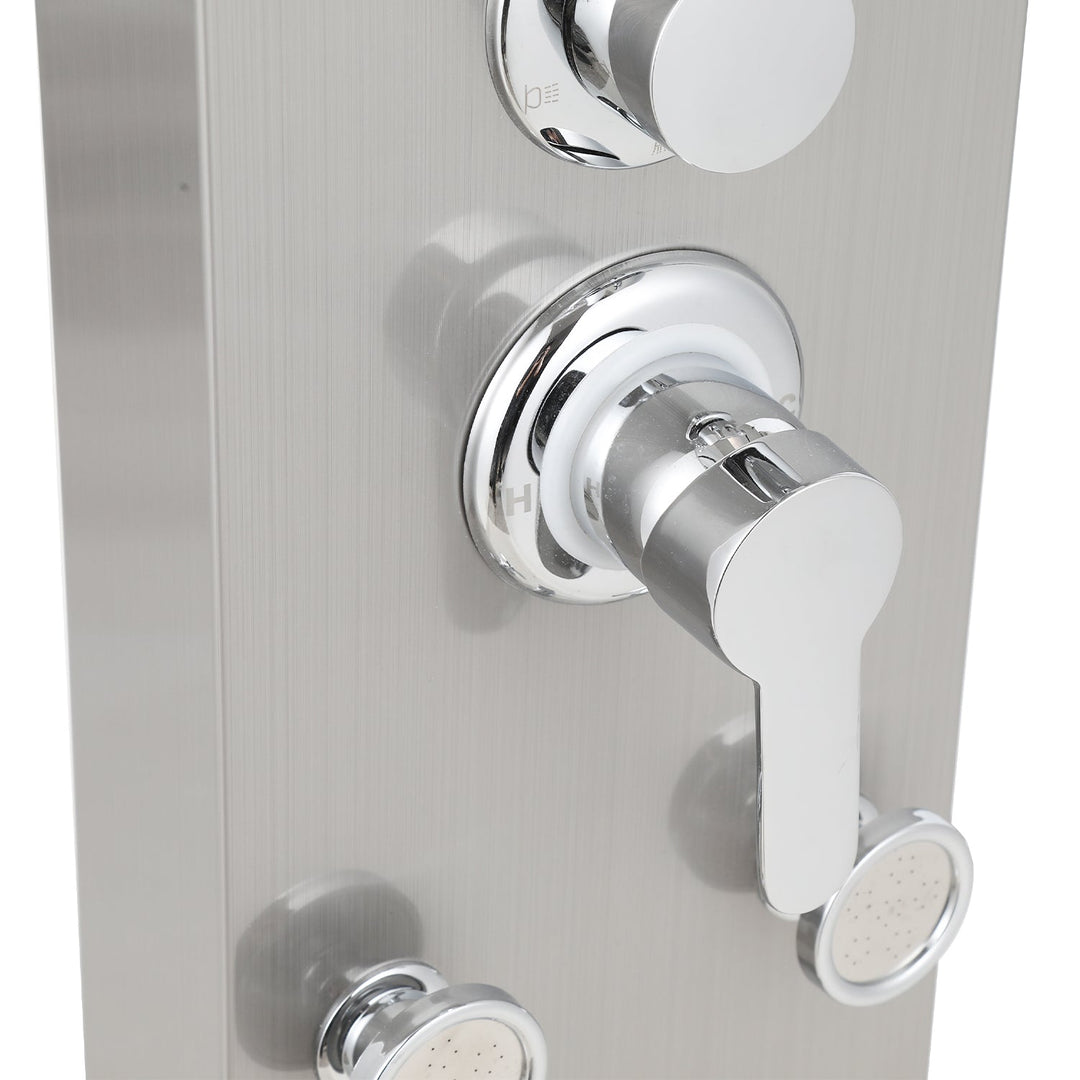 Shower panel stainless steel wall shower panel 5 functions silver | Stornfield
