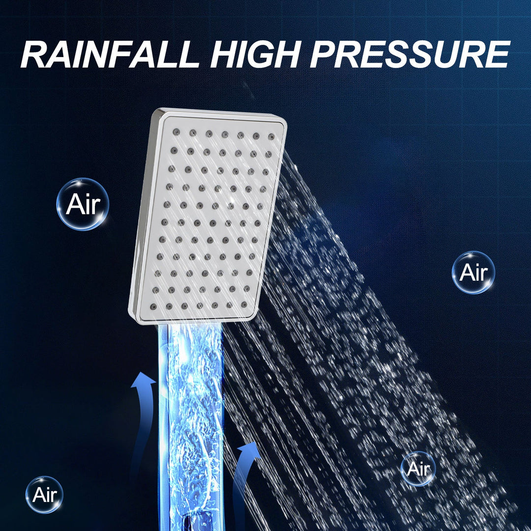 Shower panel stainless steel wall shower panel 5 functions silver | Stornfield
