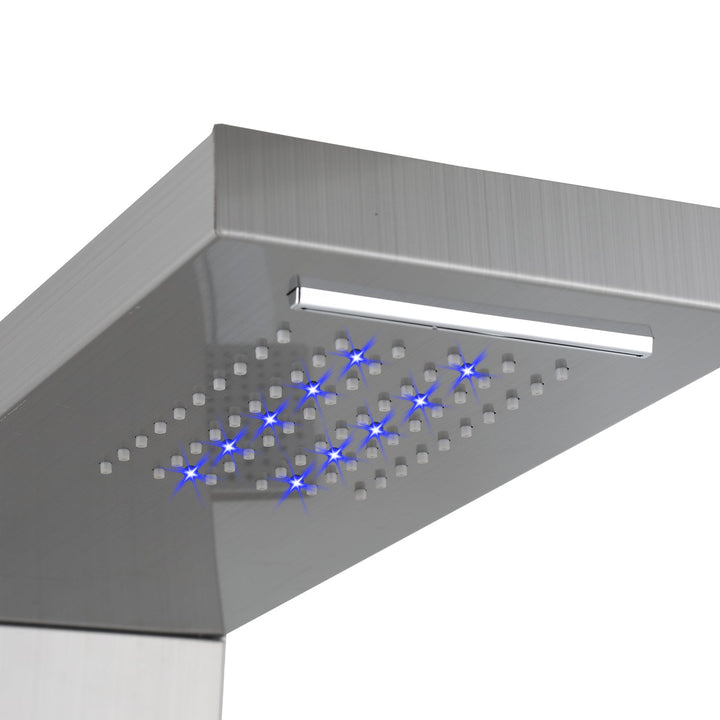 Shower panel stainless steel wall shower panel 5 functions silver | Stornfield