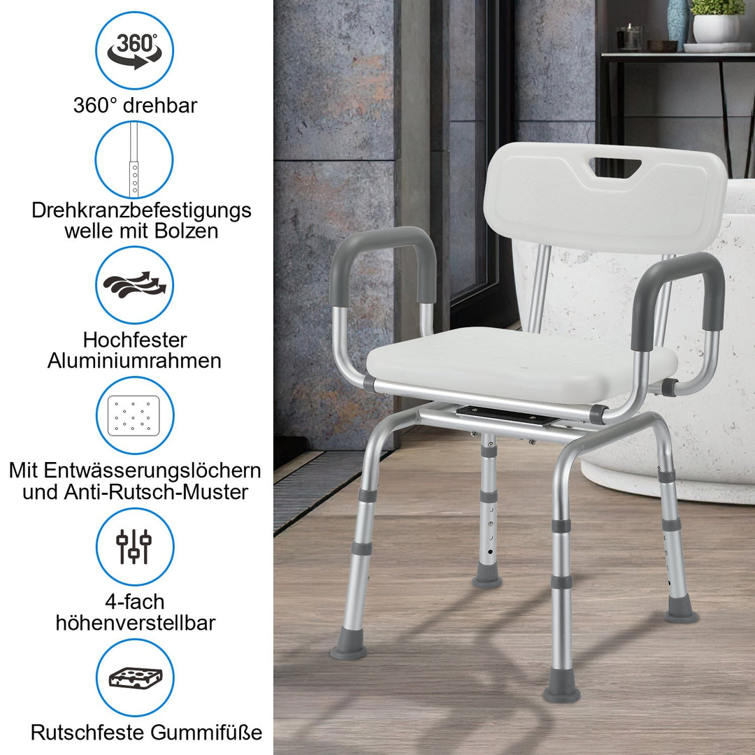 Shower chair Shower stool 360°rotatable | Stornfield