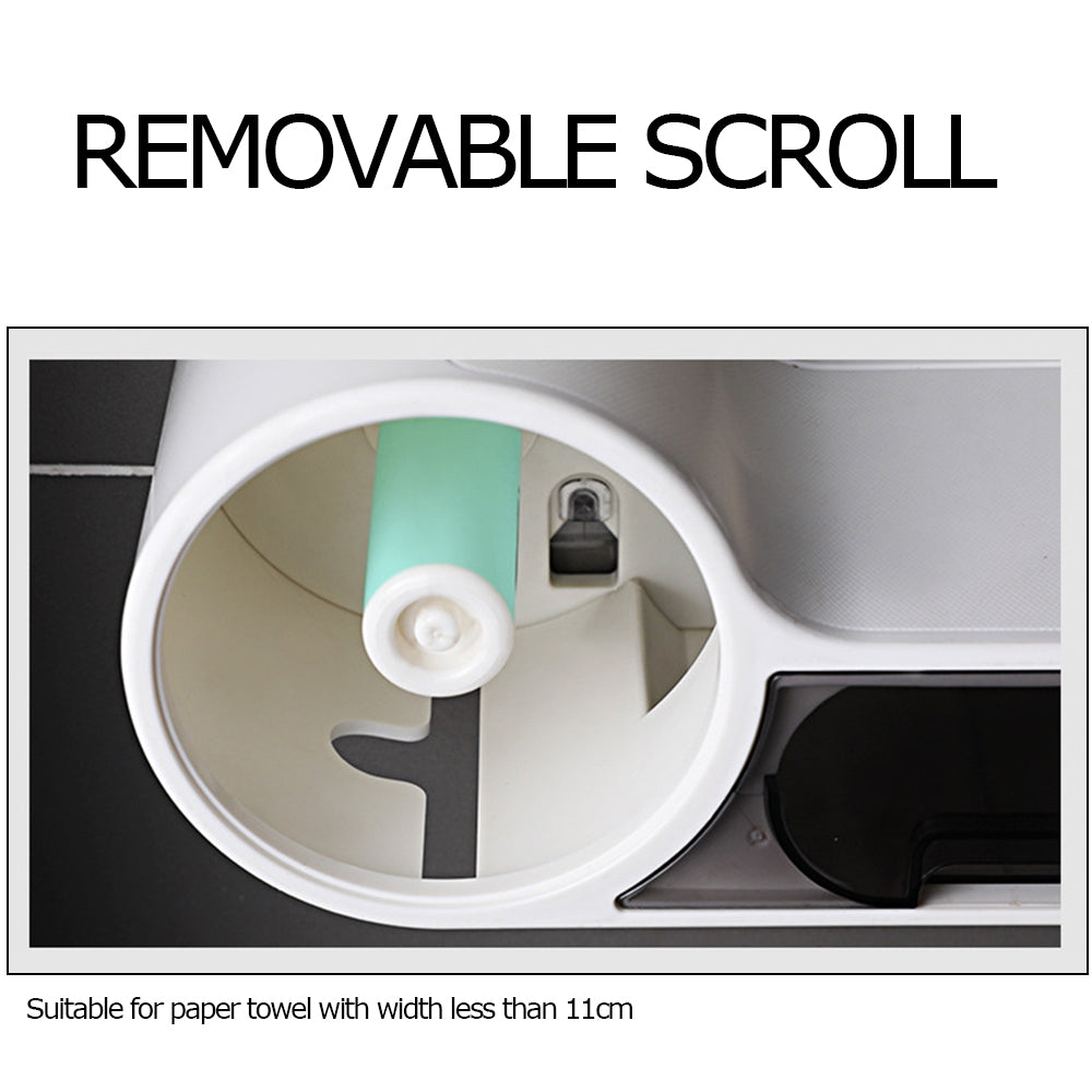 DroogHoud Self-Adhesive Toilet Paper Holder – Waterproof Wall Solution with Extra Storage Space | Stornfield