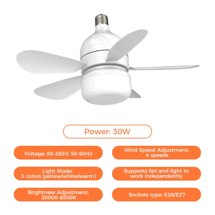 Ceiling Fan with LED Light | Stornfield