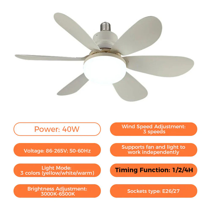 Ceiling Fan with LED Light | Stornfield