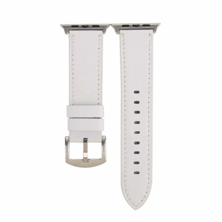 Stornfield | Genuine Calf Leather Watch Strap for Apple Watch Series 7 45mm / 6 & SE & 5 & 4 44mm / 3 & 2 & 1 42mm (White)