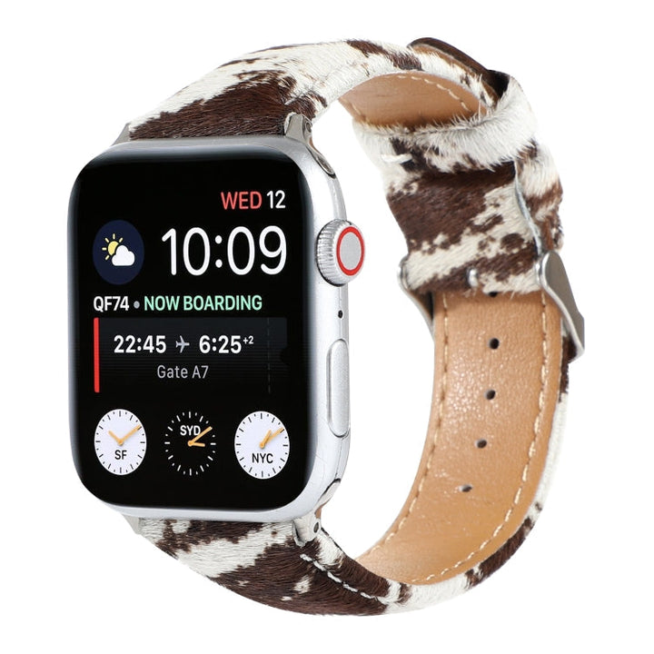 Stornfield | Frerndorf | Fluffy Leopard Print Horsehair Leather Strap for Apple Watch Series 9&8&7 41mm / SE 3&SE 2&6&SE&5&4 40mm / 3&2&1 38mm(1)