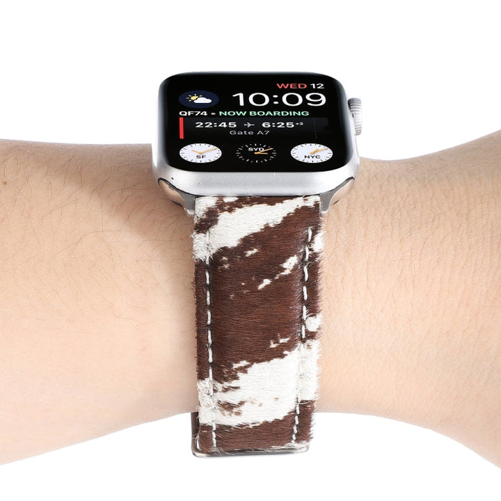 Stornfield | Frerndorf | Fluffy Leopard Print Horsehair Leather Strap for Apple Watch Series 9&8&7 41mm / SE 3&SE 2&6&SE&5&4 40mm / 3&2&1 38mm(1)