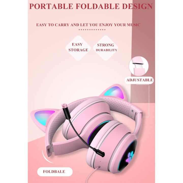 Gaming Headset Cat Ear LED Lighting USB 3.5mm | Stornfield