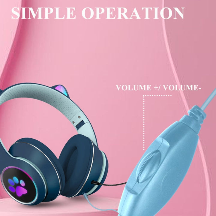 Gaming Headset Cat Ear LED Lighting USB 3.5mm | Stornfield