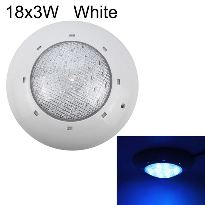 Stornfield | ABS Plastic 18x3W Pool Wall Light Underwater Light (White)