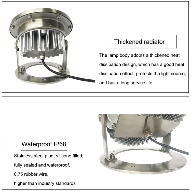 Stornfield | 9W Square Park Landscape LED Underwater Pool Light (Warm White Light)