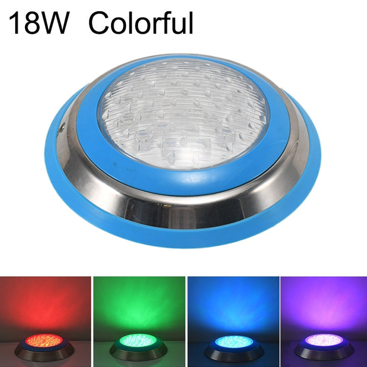 Stornfield | 18W LED Stainless Steel Pool Wall Light Underwater Landscape Light (Colorful Light)