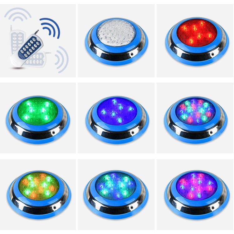 Stornfield | 15W LED Stainless Steel Underwater Wall-Mounted Pool Light (Colored Light + Remote Control)