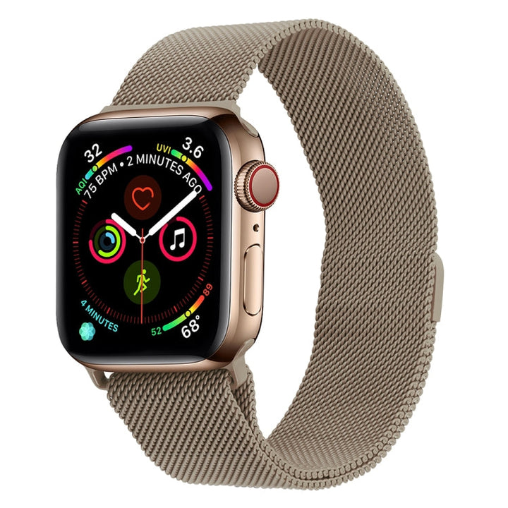 Stornfield | Frerndorf | Milanese Stainless Steel Strap for Apple Watch Series 9&8&7 41 mm / SE 3&SE 2&6&SE&5&4 40 mm / 3&2&1 38 mm (Vintage Gold)