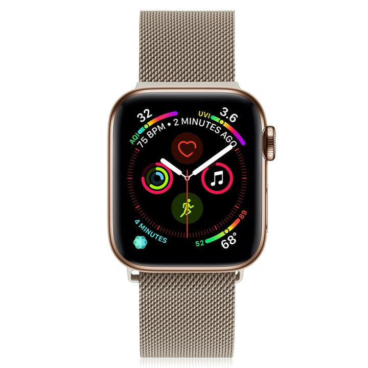 Stornfield | Frerndorf | Milanese Stainless Steel Strap for Apple Watch Series 9&8&7 41 mm / SE 3&SE 2&6&SE&5&4 40 mm / 3&2&1 38 mm (Vintage Gold)