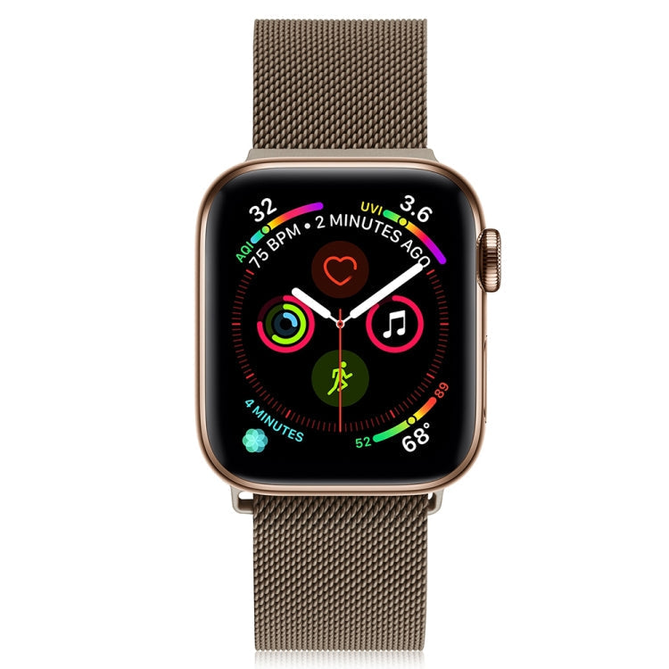Stornfield | Frerndorf | Bracelet de montre en acier inoxydable milanais pour Apple Watch Series 9&8&7 41mm / SE 3&SE 2&6&SE&5&4 40mm / 3&2&1 38mm (Marron)