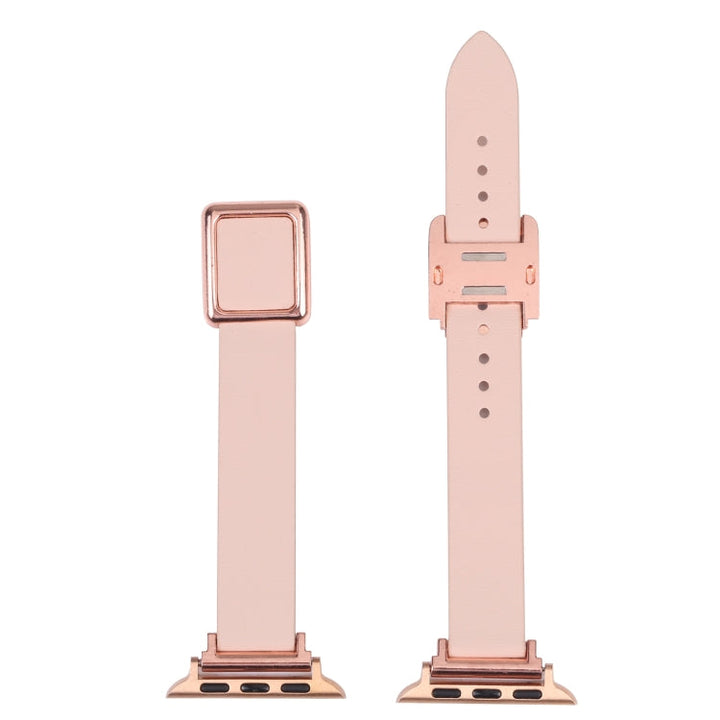 Stornfield | Frerndorf | Magnetic Rose Gold Square Buckle Strap for Apple Watch Series 9&8&7 41mm / SE 3&SE 2&6&SE&5&4 40mm / 3&2&1 38mm (Midnight Blue)