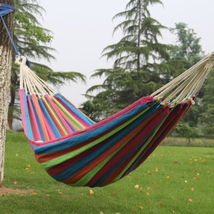 Stornfield | Thick Canvas Double Outdoor Hammock, Indoor Swing, Size: 200x100cm (Colorful)