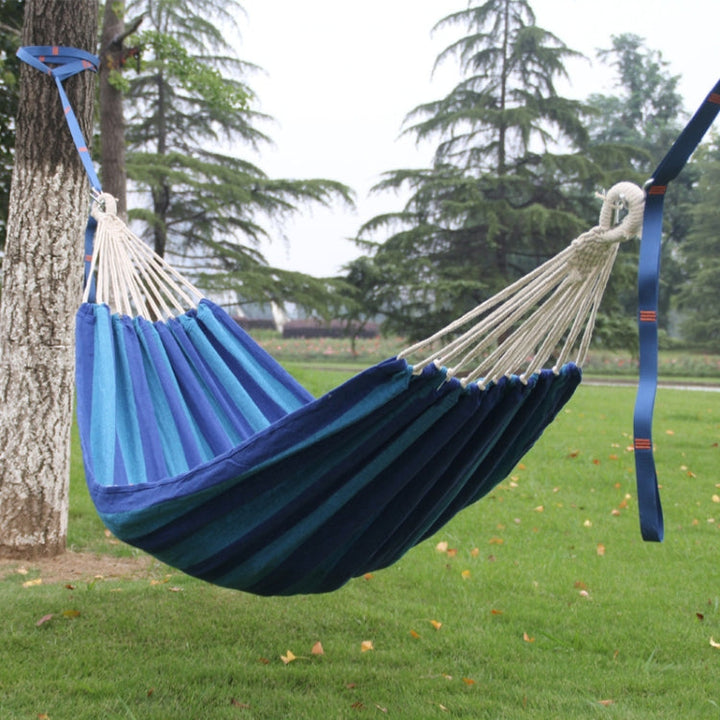Stornfield | Double Outdoor Thick Canvas Hammock, Indoor Swing, Size: 200x100cm (Dark Blue)