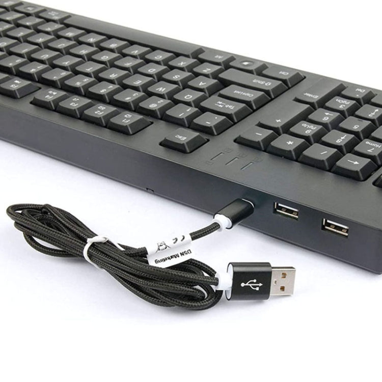 Stornfield | Left-Handed Wired USB Keyboard with Dual HUB Function (Black)