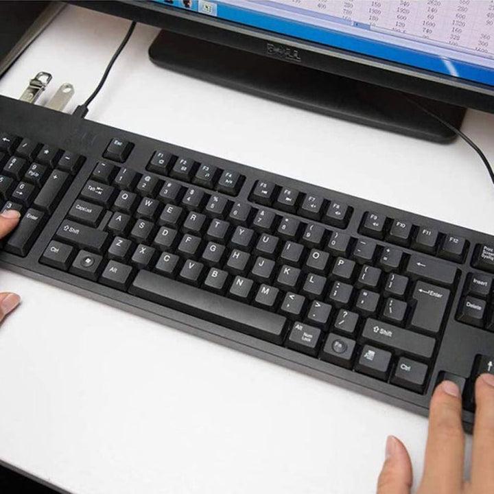 Stornfield | Left-Handed Wired USB Keyboard with Dual HUB Function (Black)