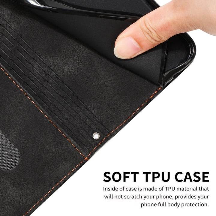 Stornfield | For iPhone 13 Pro Max Dream Triangle Leather Case with Shoulder Strap (Black)