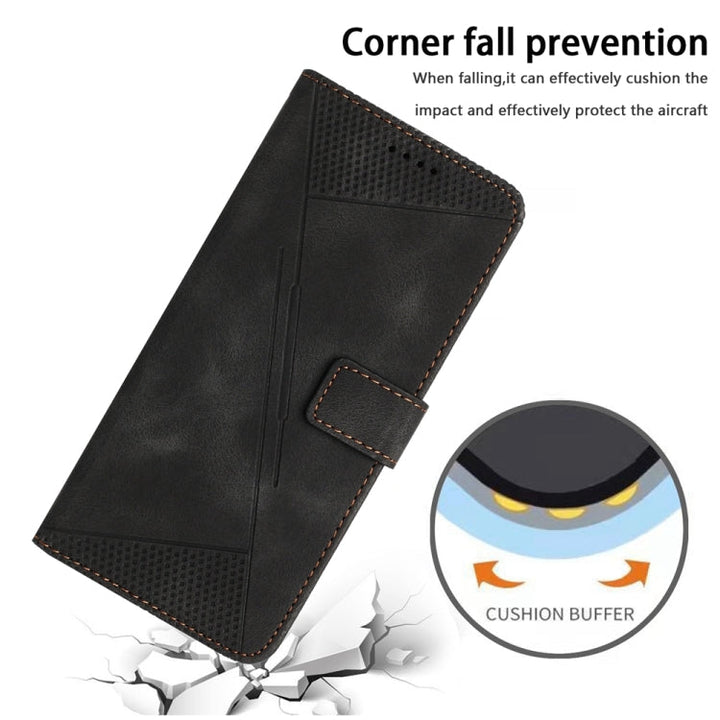 Stornfield | For iPhone 13 Pro Max Dream Triangle Leather Case with Shoulder Strap (Black)