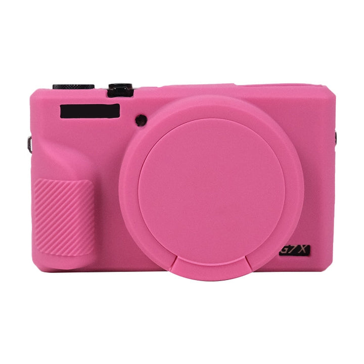 Stornfield | For Canon PowerShot G7 X Mark III / G7X3 Soft Silicone Protective Case with Lens Cap (Rose Red)