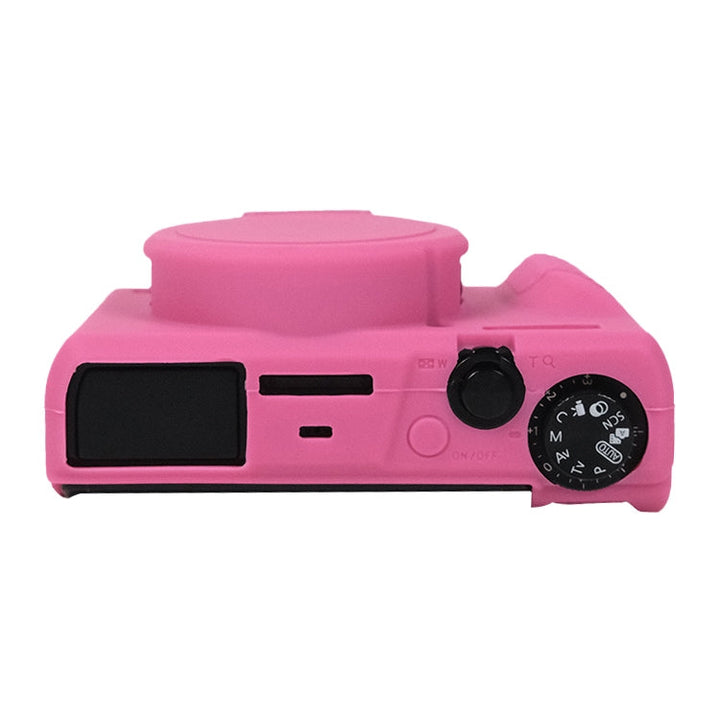 Stornfield | For Canon PowerShot G7 X Mark III / G7X3 Soft Silicone Protective Case with Lens Cap (Rose Red)