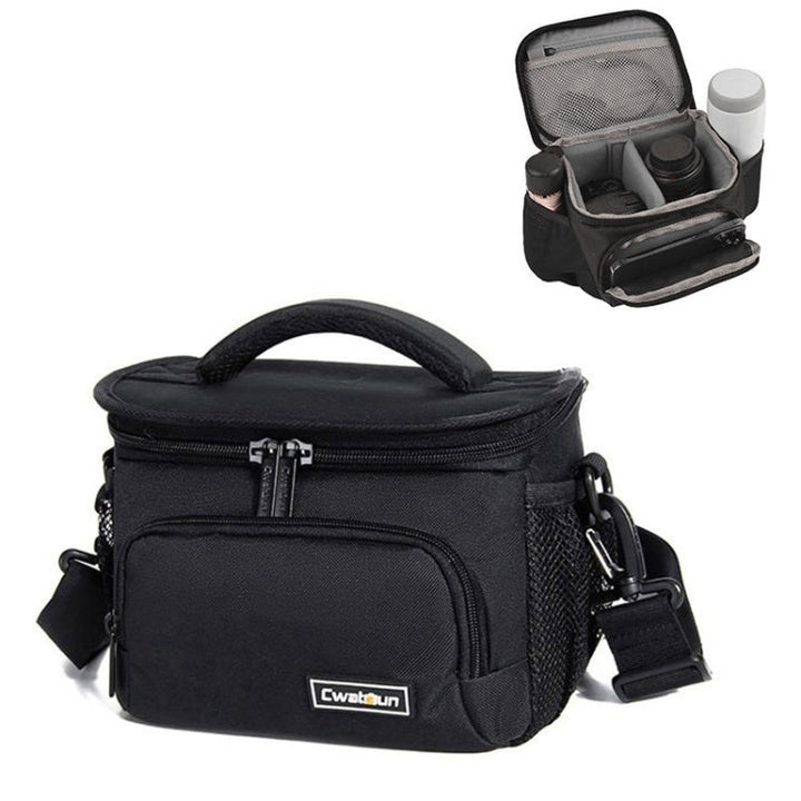Stornfield | Cwatcun D67 Crossbody Camera Bag Shoulder Bag for Photography Lens, Size: 22 x 15 x 15 cm S(Black)