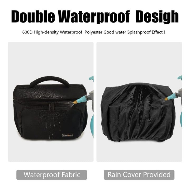 Stornfield | Cwatcun D67 Crossbody Camera Bag Shoulder Bag for Photography Lens, Size: 22 x 15 x 15 cm S(Black)