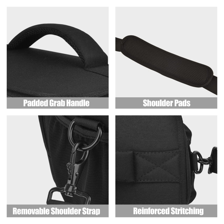 Stornfield | Cwatcun D67 Crossbody Camera Bag Shoulder Bag for Photography Lens, Size: 22 x 15 x 15 cm S(Black)