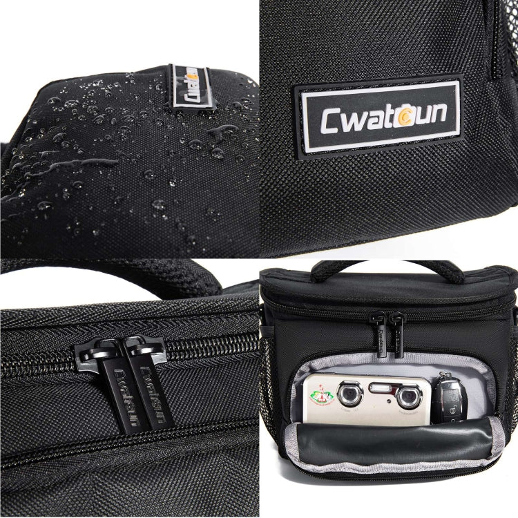 Stornfield | Cwatcun D67 Crossbody Camera Bag Shoulder Bag for Photography Lens, Size: 22 x 15 x 15 cm S(Black)