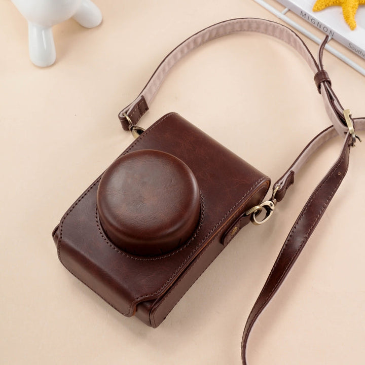 Stornfield | For FUJIFILM X100VI Full Leather Case with Shoulder Strap (Coffee)