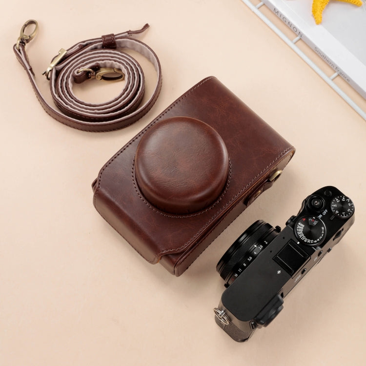 Stornfield | For FUJIFILM X100VI Full Leather Case with Shoulder Strap (Coffee)