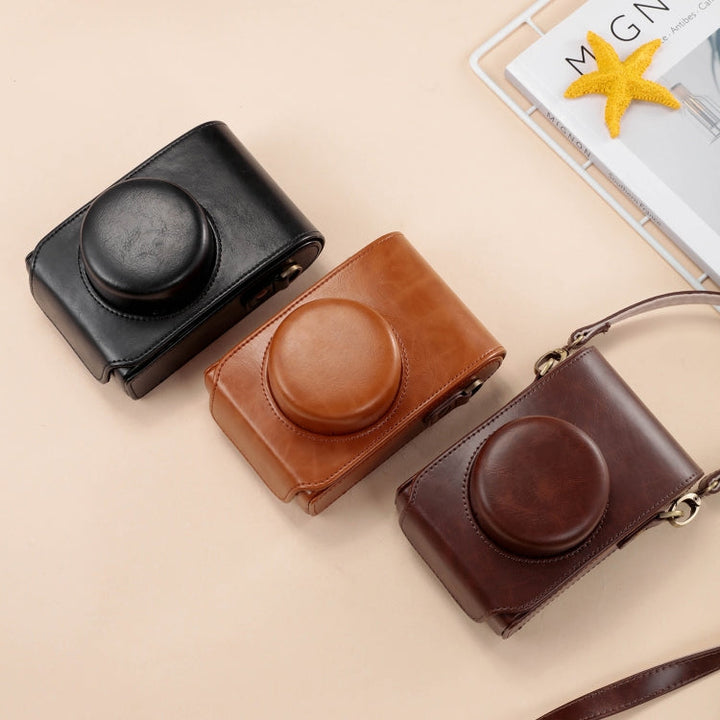 Stornfield | For FUJIFILM X100VI Full Leather Case with Shoulder Strap (Coffee)