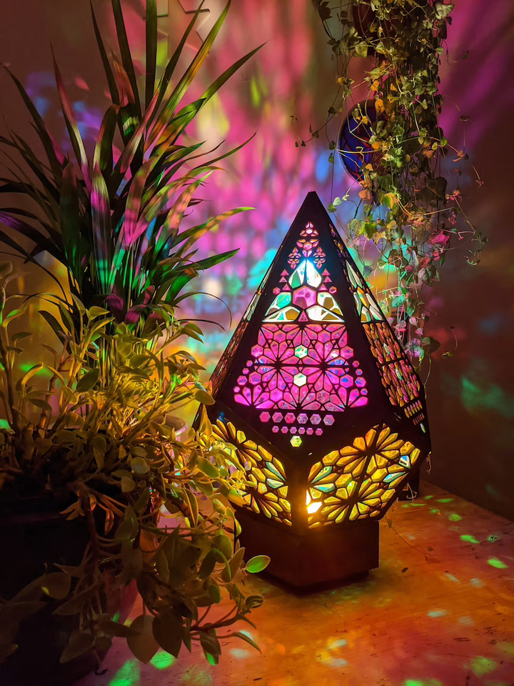 Stained Glass Style LED Table Lamp - LumiAura | Stornfield