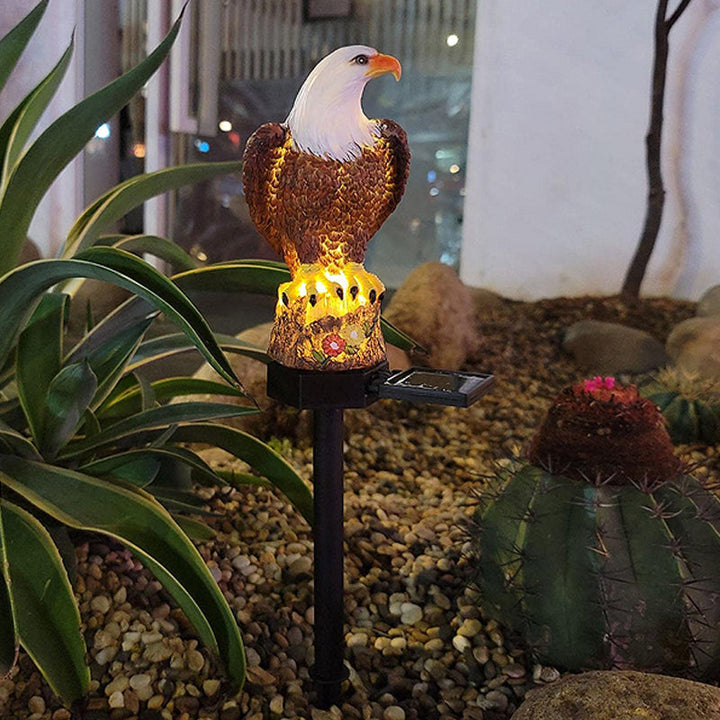 Outdoor Eagle Owl Statue LED Solar Garden Light Waterproof Lawn Lamp | Stornfield