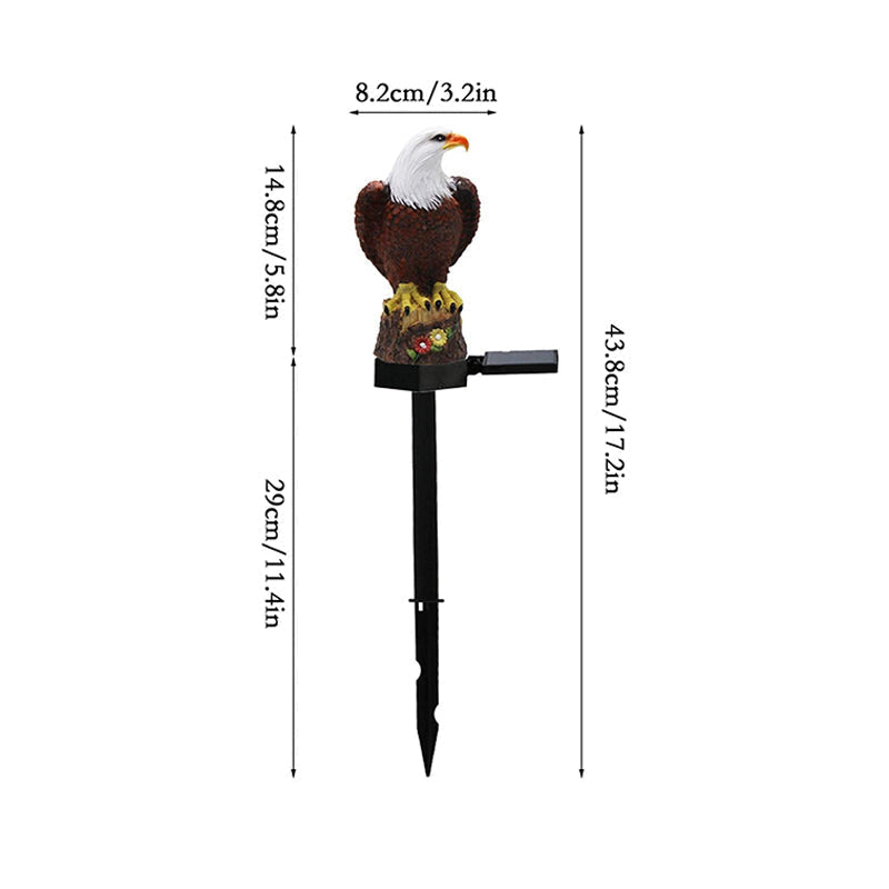 Outdoor Eagle Owl Statue LED Solar Garden Light Waterproof Lawn Lamp | Stornfield
