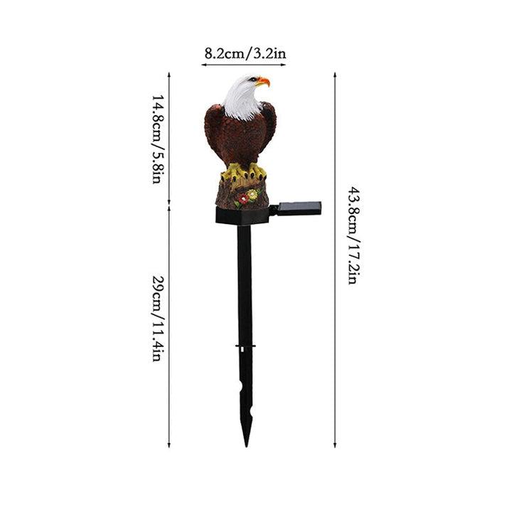 Outdoor Eagle Owl Statue LED Solar Garden Light Waterproof Lawn Lamp | Stornfield