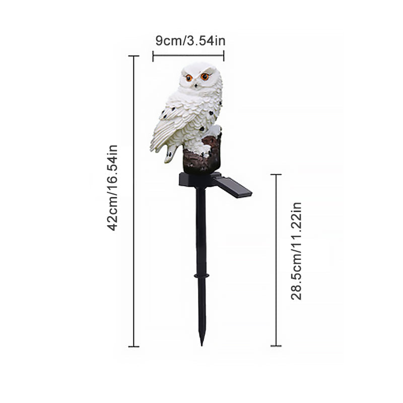 Outdoor Eagle Owl Statue LED Solar Garden Light Waterproof Lawn Lamp | Stornfield