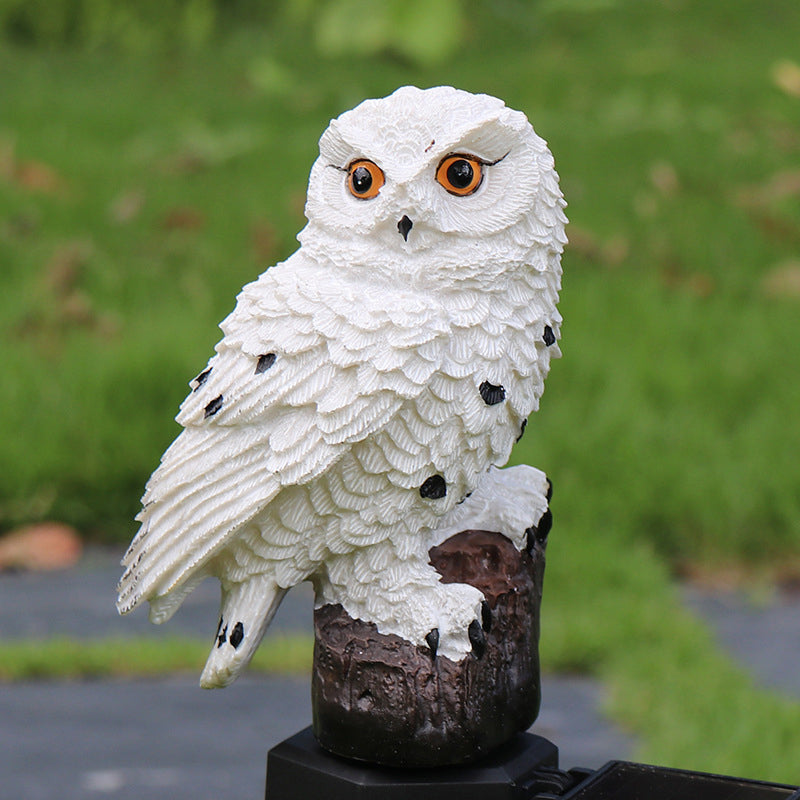 Outdoor Eagle Owl Statue LED Solar Garden Light Waterproof Lawn Lamp | Stornfield